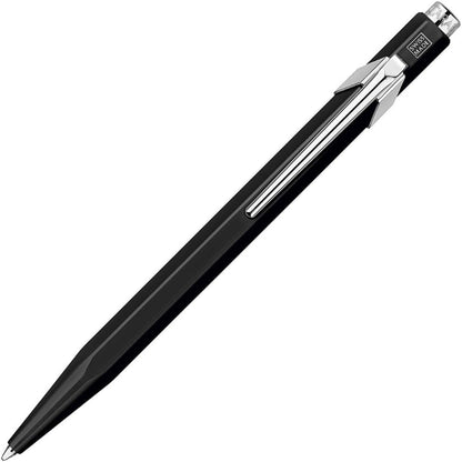 Caran d-Ache 849.009 Clip-on Retractable Ballpoint Pen Blue 1 x Ballpoint Pen – Ballpoint Pens (Clip-on Retractable Ballpoint Pen, Blue, Black, Silver, Aluminium, Hexagonal, 1 Piece