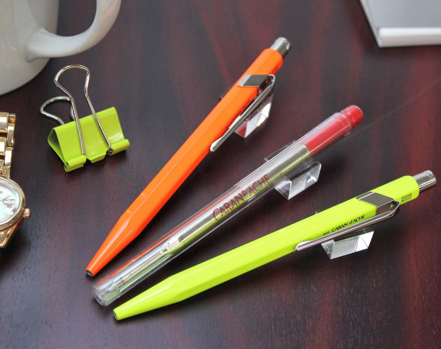 Caran d'Ache 849 Metal Range Ball Pen Fluo - Orange,1 Count (Pack of 1)