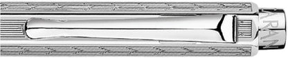 Caran D' Ache Chevron Ecridor Rhodium Ballpoint Pen Chevron Silver, Large Engraving Space (0890.296) by Caran d'Ache