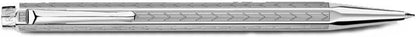 Caran D' Ache Chevron Ecridor Rhodium Ballpoint Pen Chevron Silver, Large Engraving Space (0890.296) by Caran d'Ache