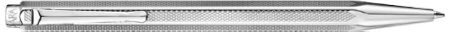 Caran D' Ache Retro Ecridor Rhodium Ballpoint Pen, Silver, Large Engraving Space (0890.497