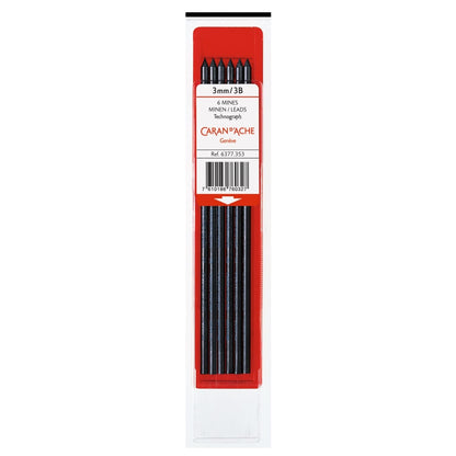 Caran d'Ache Technograph 6077.251 619592 Pack of 12 for Fixpencil Lead Hardness B Diameter 2 mm