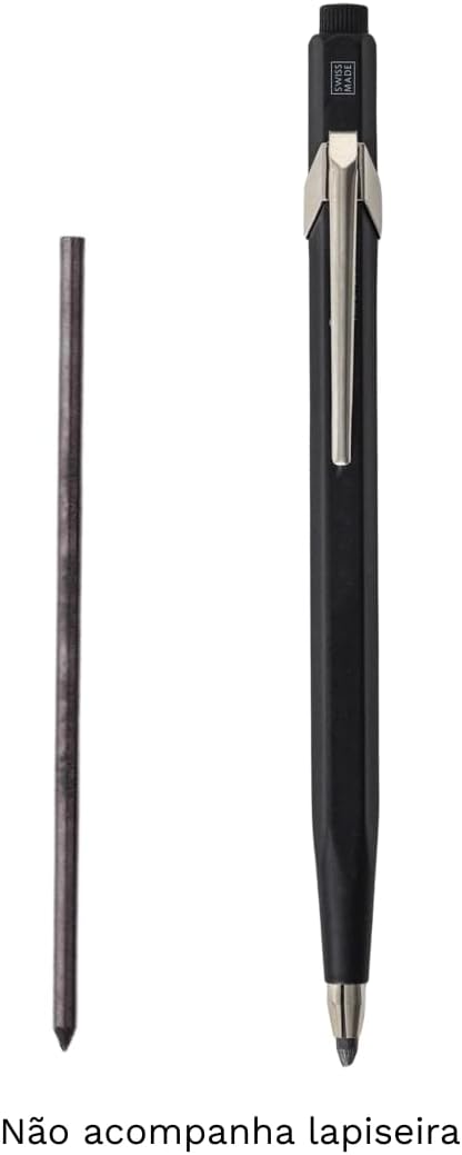 Caran d'Ache 6377.353 Technograph Graphite Leads 3 mm Case of 6 3B, Black