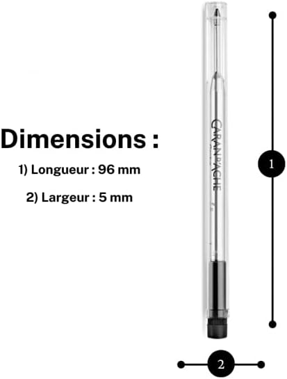 Caran d'Ache Goliath Ballpoint Pen Cartridge Medium Black