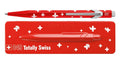 Caran d'Ache Totally Swiss - Bolígrafo metálico con funda (diseño con la bandera suiza