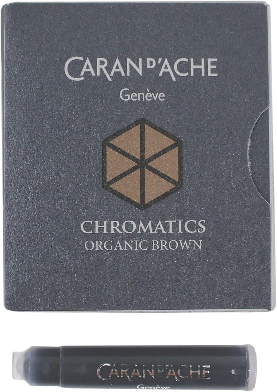 Caran d'Ache CD8021.049 Ink Cartridges - Organic Brown (Pack of 6