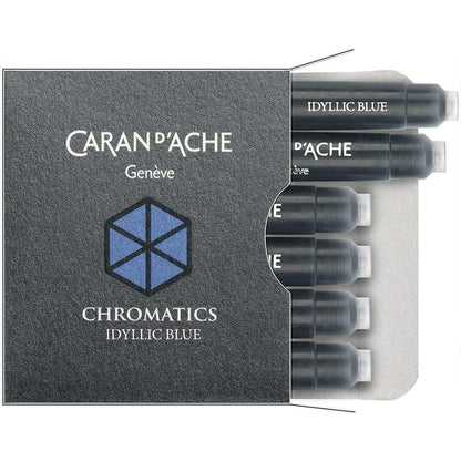 Caran d'Ache CD8021.14 Ink Cartridges - Idyllic Blue (Pack of 6