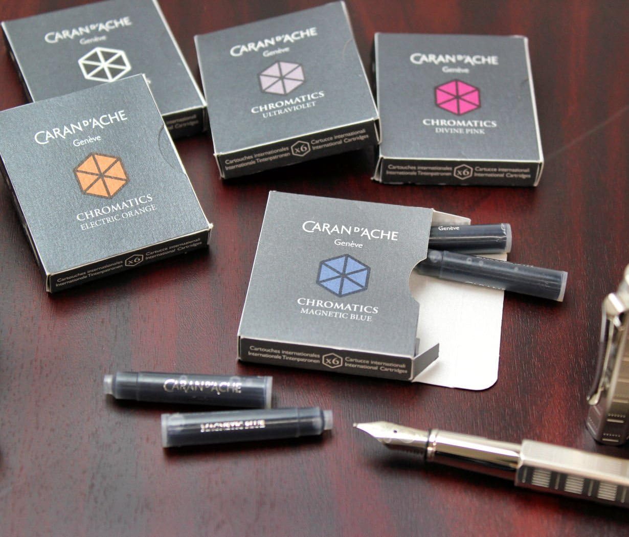Caran d'Ache CD8021.149 Ink Cartridges - Magnetic Blue (Pack of 6)