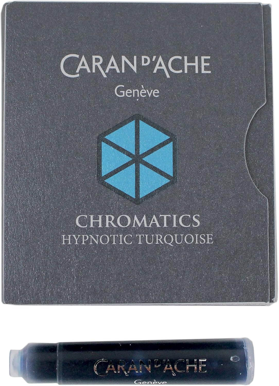 Caran d'Ache CD8021.191 Ink Cartridges - Hypno Turquoise (Pack of 6