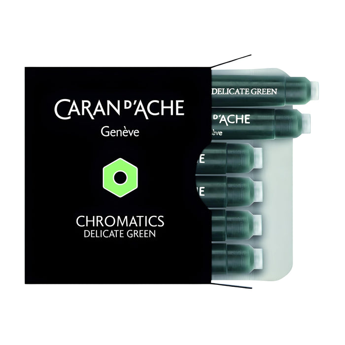 Caran d'Ache CD8021.221 Ink Cartridges - Delicate Green (Pack of 6
