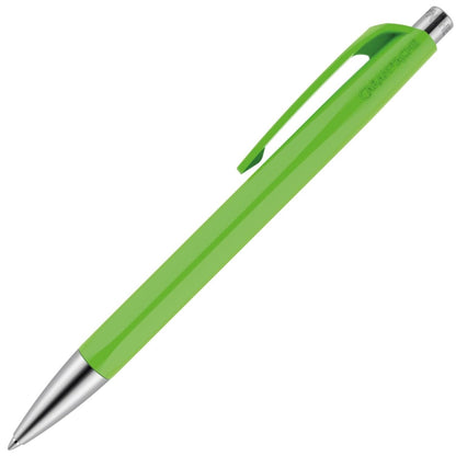 Caran Dache Ballpoint Pen, Spring Green, with SwissRide Blue Medium Cartridge