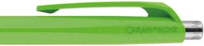 Caran Dache Ballpoint Pen, Spring Green, with SwissRide Blue Medium Cartridge