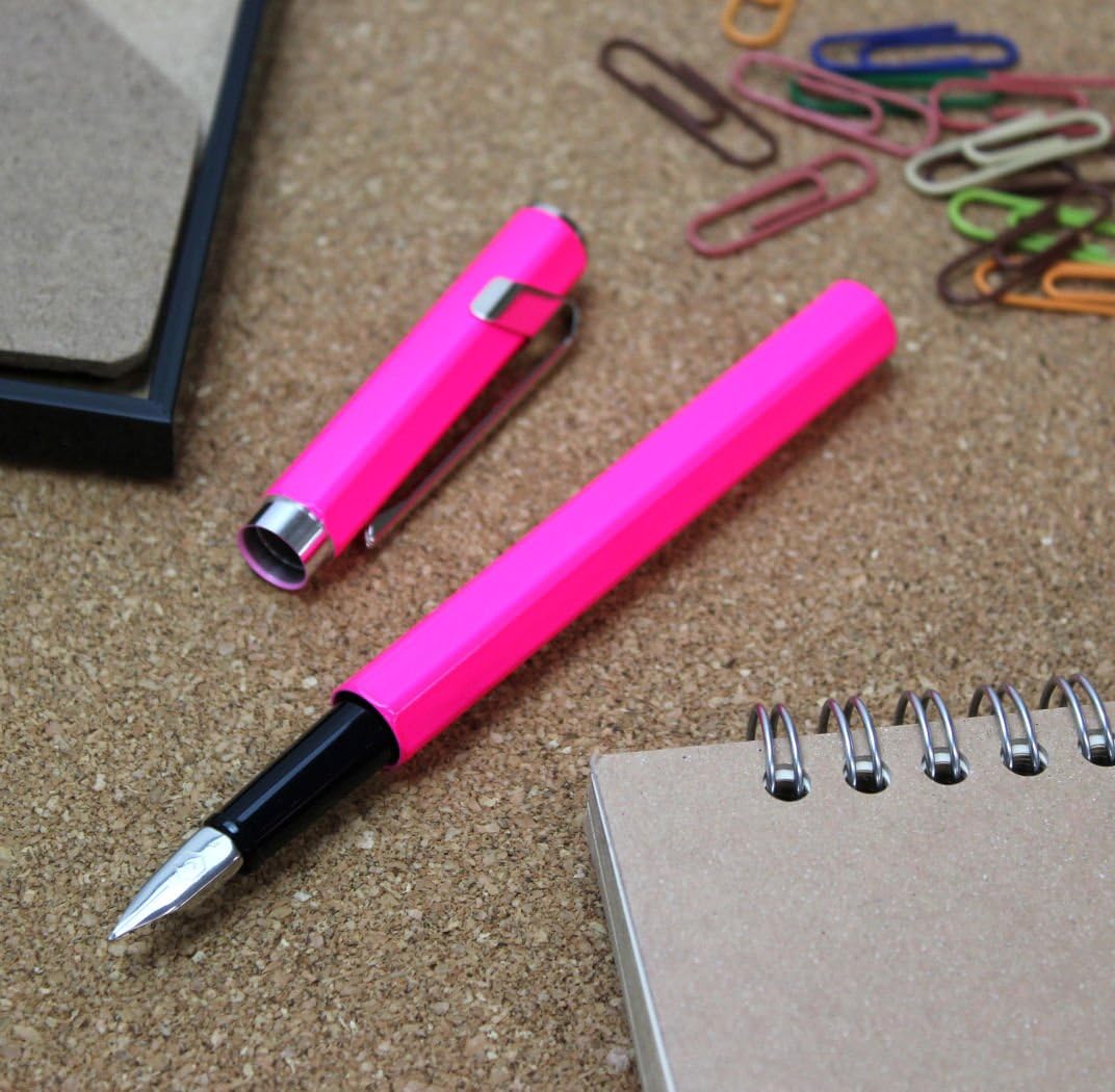 Caran d'Ache Purpur 849 Metal Fountain Pen Fluorescent EF