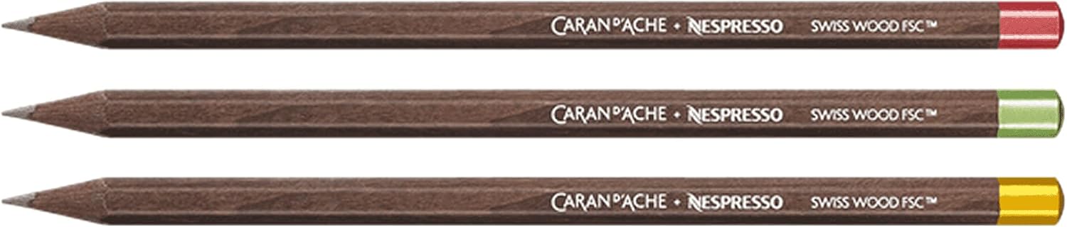 Caran d'Ache Nespresso Swiss Wood 3 graphite pencils, Brown, 0348.100