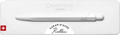 Caran d'Ache 849 Popline 0846.509 Ballpoint Pen with Case Lacquered White M Writing Colour Blue Length 12.5 cm