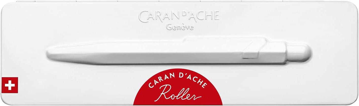 Caran d'Ache 849 Popline 0846.570 Ballpoint Pen with Case Lacquered Red M Writing Colour Blue Length 12.5 cm