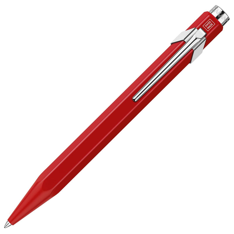 Caran d'Ache 849 Popline 0846.570 Ballpoint Pen with Case Lacquered Red M Writing Colour Blue Length 12.5 cm