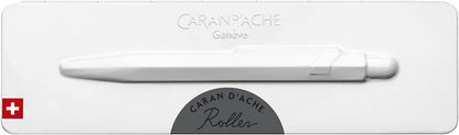 Caran d'Ache 849 Popline 0846.595 Ballpoint Pen with Case Grey Lacquered Line Width M Blue Ink Colour Length 12.5 cm