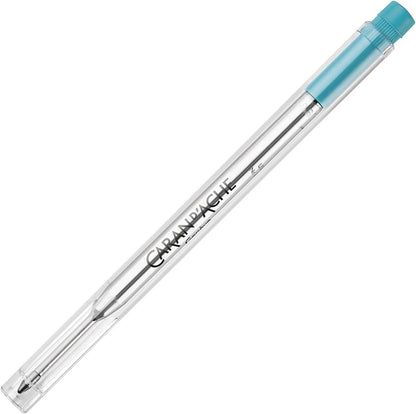 Caran d’Ache – Recambio Goliath para Bolígrafos Ballpoint Pen 849 con Punta de Acero Inoxidable Media M (Turquesa)