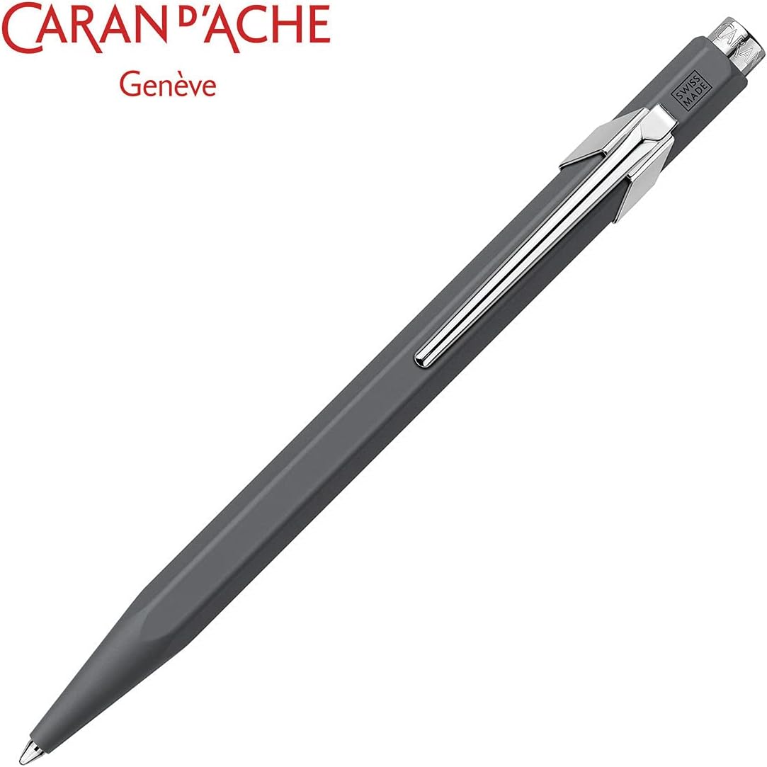 Caran d’Ache – Bolígrafo Ballpoint 849 Classic Line Retráctil de Aluminio con diseño en forma hexagonal (Color Gris Antracita