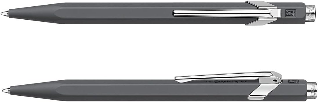 Caran d’Ache – Bolígrafo Ballpoint 849 Classic Line Retráctil de Aluminio con diseño en forma hexagonal (Color Gris Antracita