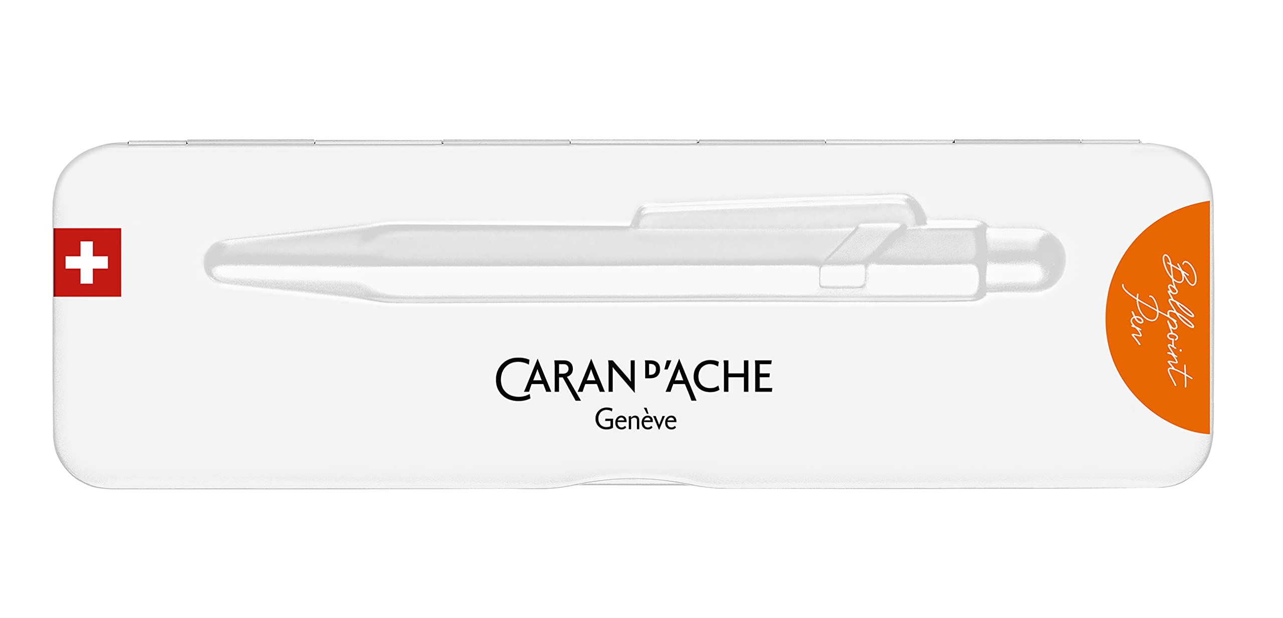 Caran d'Ache Bolígrafo 849 Colormat-x en color naranja con estuche, 0849.776, 1 unidad (1 unidad