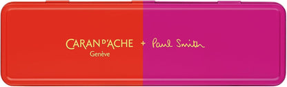 Caran D'Ache Ballpoint pen 849 Paul Smith Warmred/Melrosepink, black M refill, in slimpack