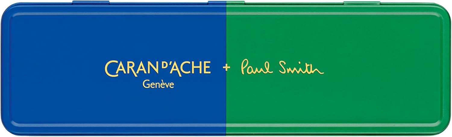 Caran D'Ache Ballpoint pen 849 Paul Smith Cobalt/Emerald, black M refill, in slimpack