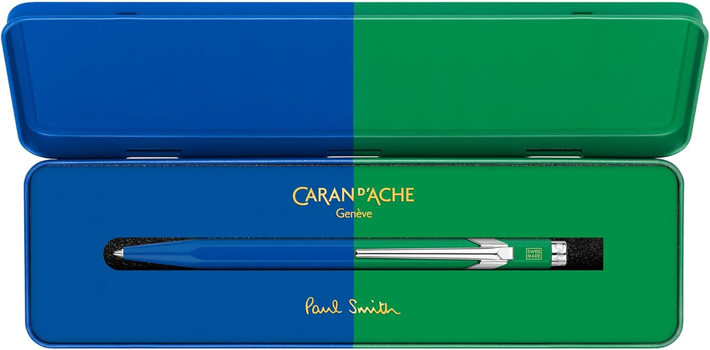 Caran D'Ache Ballpoint pen 849 Paul Smith Cobalt/Emerald, black M refill, in slimpack