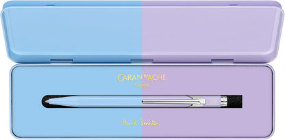 Caran D'Ache Ballpoint pen 849 Paul Smith Skyblue/Lavender, black M refill, in slimpack