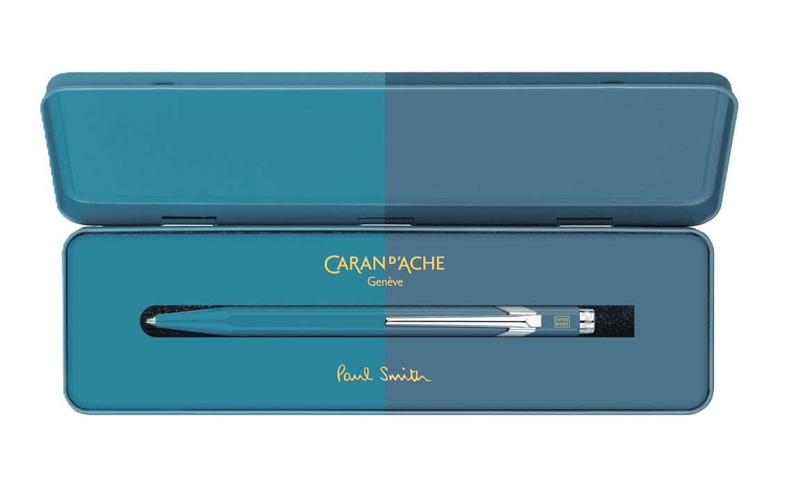 Caran d'Ache Paul Smith V4 - Portamine, in acciaio ciano