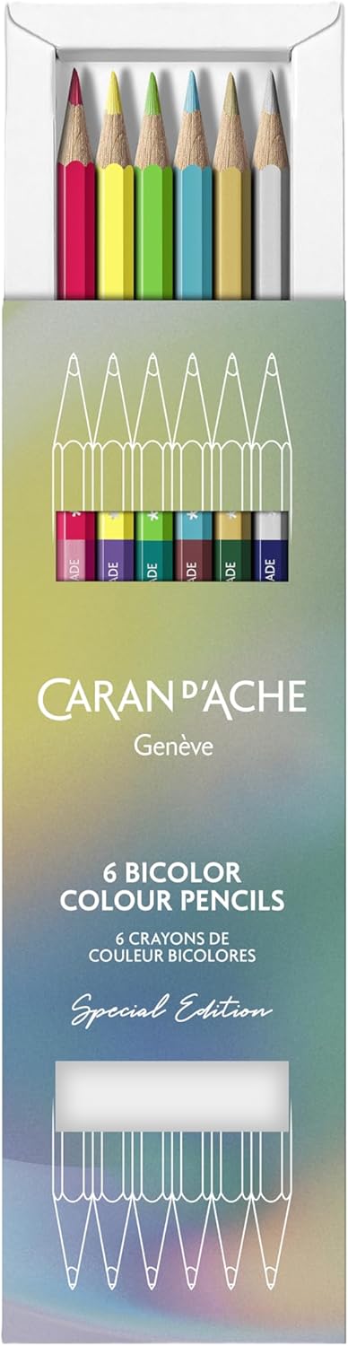 Caran d'Ache Pack de 6 lápices bicolor CLAIM YOUR STYLE - Edición especial/ref. 1284.506