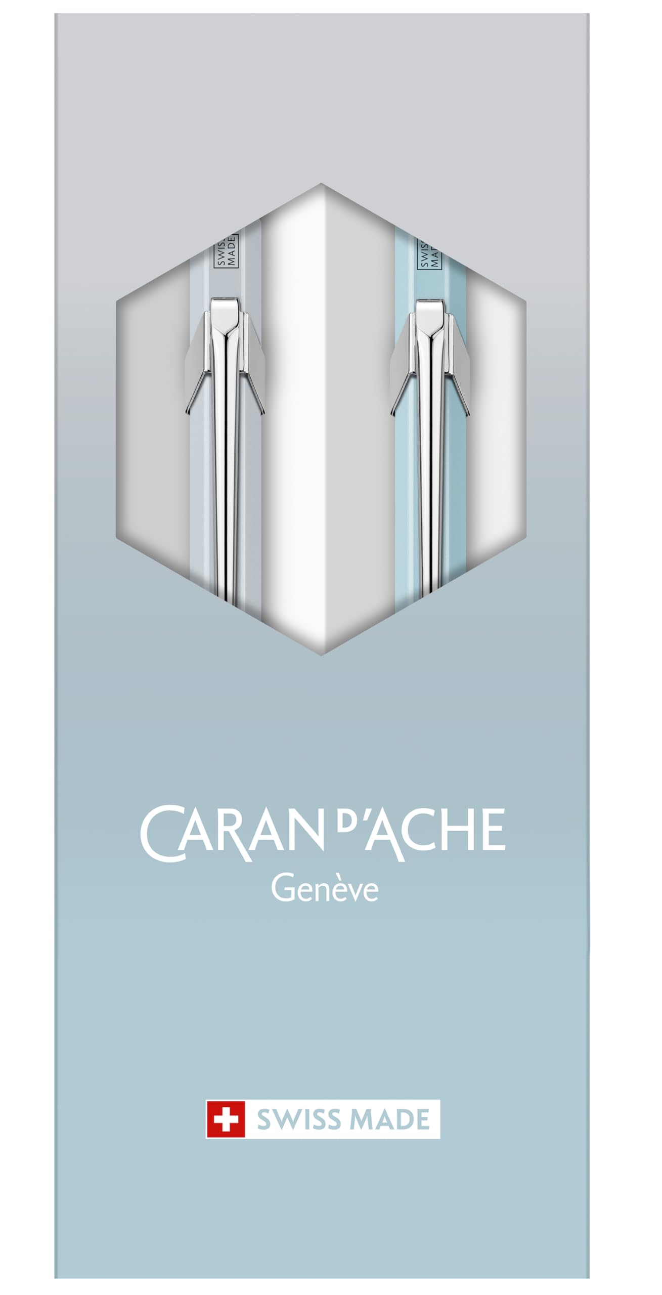 CARAN D'ACHE Caran d'Ache - Juego de regalo 849 Spring Mist 8490-704, bolígrafo a base de aceite + lápiz mecánico, edición limitada de 0,5 mm