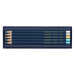 Caran d'Ache Léman CC1284.024 Cosmic Blue Metallic Coloured Pencils Set of 10 Gift Set with Premium Cardboard