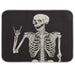 ATTX Black Background Skeleton Dish Drying Mat for Kitchen, Easy Clean Dishwasher Safe Heat Resistant Eco-Friendly Countertop Mat, Halloween Gift 16 X 18 inches