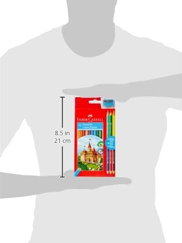 Faber-Castell 110312 Colour Pencil with 3 Bi-Colour Pencil/Sharpener (Pack of 24)