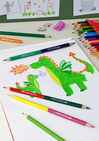 Faber-Castell 110312 Colour Pencil with 3 Bi-Colour Pencil/Sharpener (Pack of 24)