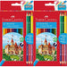 Faber-Castell 110312 Colour Pencil with 3 Bi-Colour Pencil/Sharpener (Pack of 24)