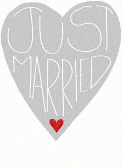 Just Married Card 11.5 x 17 cm