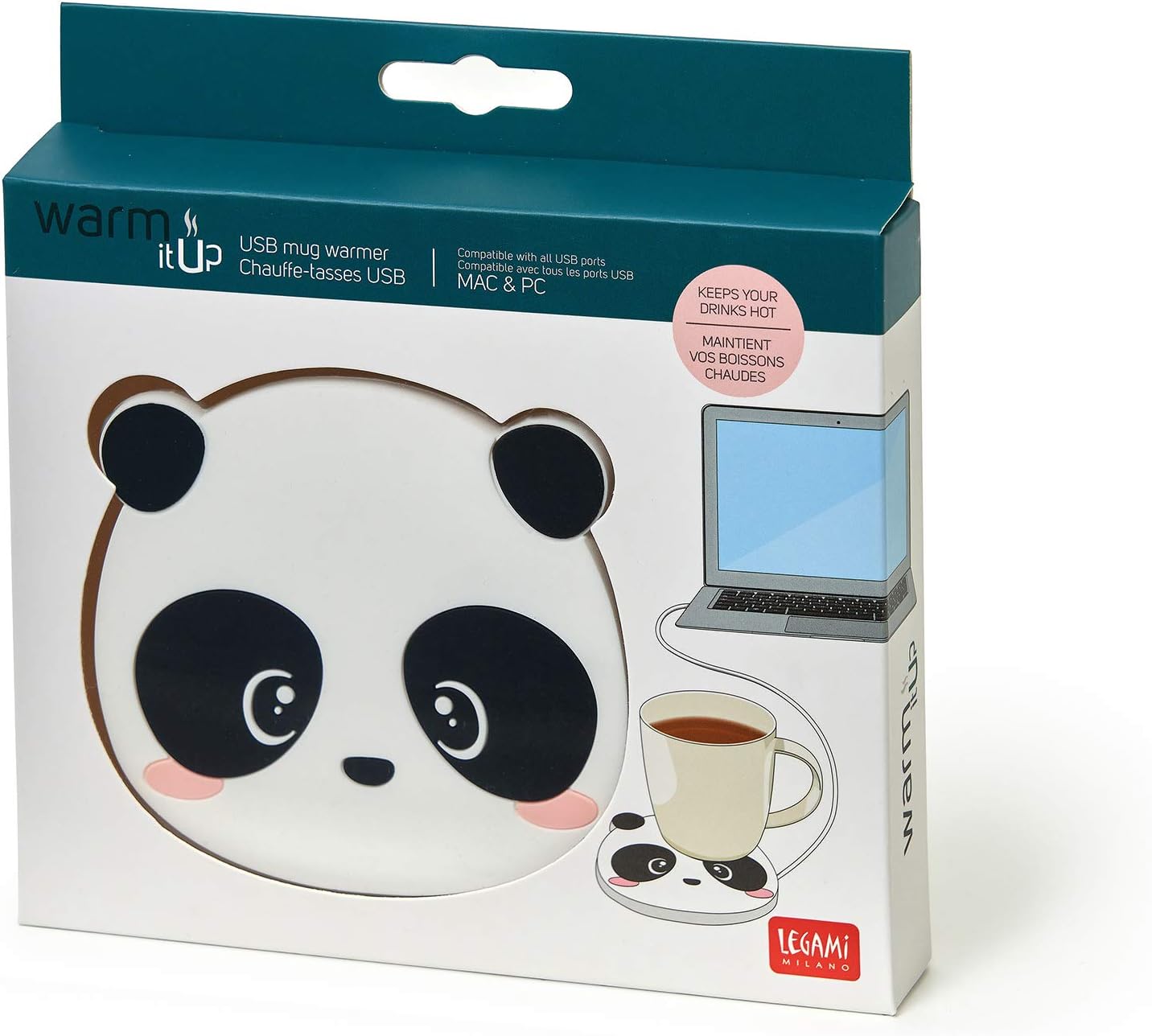 Legami Warm It Up - USB-mok warmer - panda, 1 stuk (1 stuk