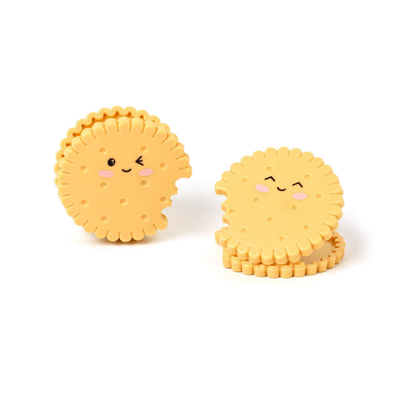 Legami Set of 4 Clips Pack, to Close Packages, 5x5 cm, Cookie Theme, One Size