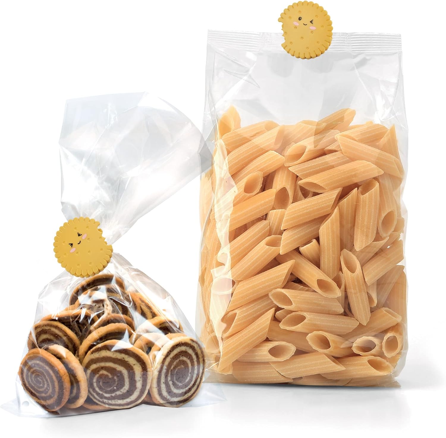 Legami Set of 4 Clips Pack, to Close Packages, 5x5 cm, Cookie Theme, One Size