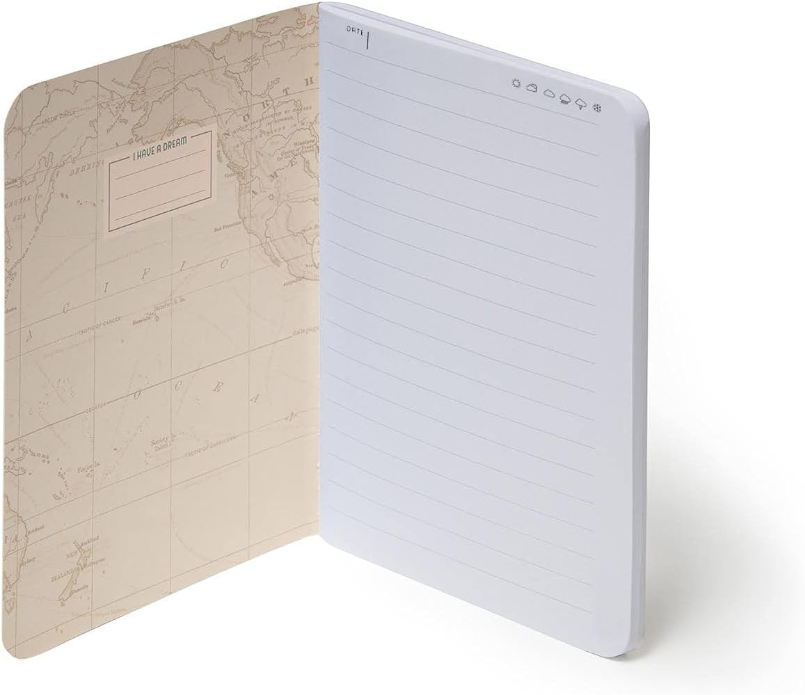 Legami - Quaderno a Righe, Foglio A6, Small, 9x13,5 cm, Tema Travel, Carta Certificata FSC® (FSC-C154586), Carta Bianca 100 g/m², a Prova di Trasparenza