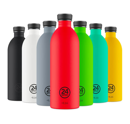 24Bottles Urban Bottle - Borraccia 1 Litro Acciaio Inox, Bottiglia con Tappo 100% Ermetico Ultraleggera, Borraccia Palestra senza BPA, Borracce Ecologiche Design Italiano , Hot Red