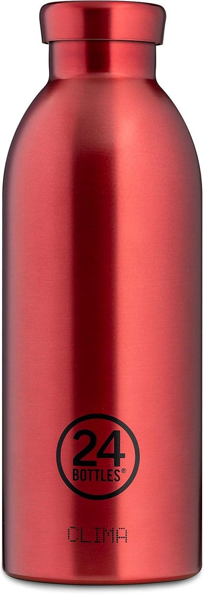 24 Bottles Clima Bottle 500ml Chianti Red Bottle, Adults Unisex, Multicoloured (Multicoloured), 500ml