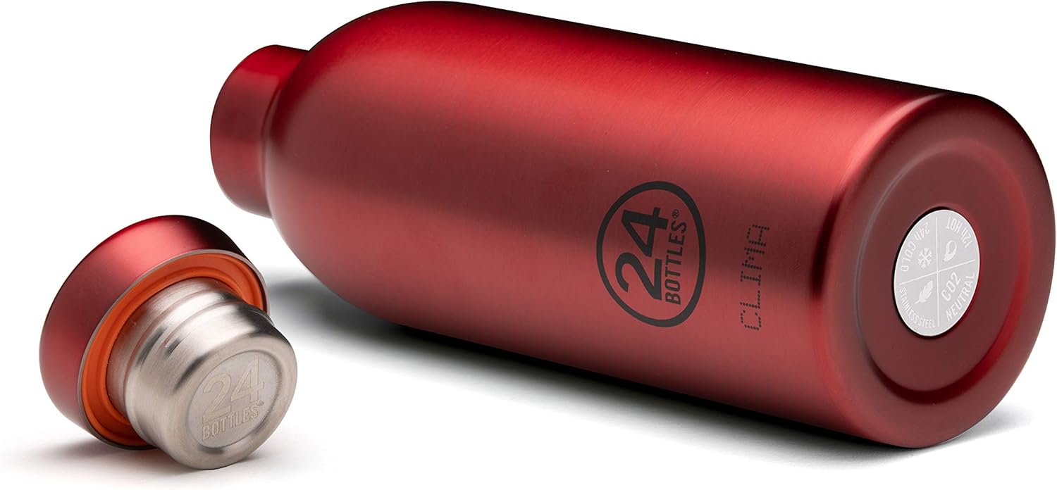 24 Bottles Clima Bottle 500ml Chianti Red Bottle, Adults Unisex, Multicoloured (Multicoloured), 500ml