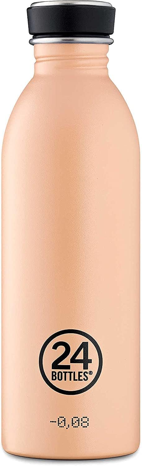 24Bottles Urban - 1L/500ml/250ml Water Bottle, Drinking Bottle with 100% Tight Closure, Eco BPA-Free Stainless Steel Drinking Bottles  (Desert Sand, 500 ml)