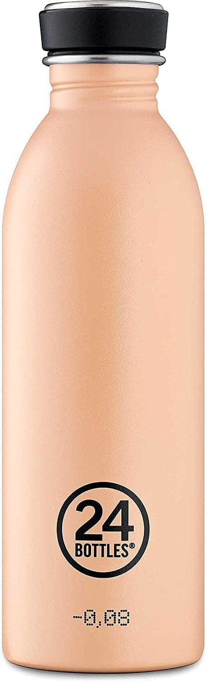 24Bottles Urban - 1L/500ml/250ml Water Bottle, Drinking Bottle with 100% Tight Closure, Eco BPA-Free Stainless Steel Drinking Bottles  (Desert Sand, 500 ml)