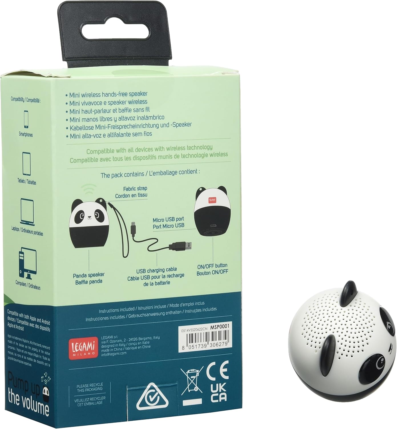 Legami MSP0001 Pump Up The Volume Mini Speaker