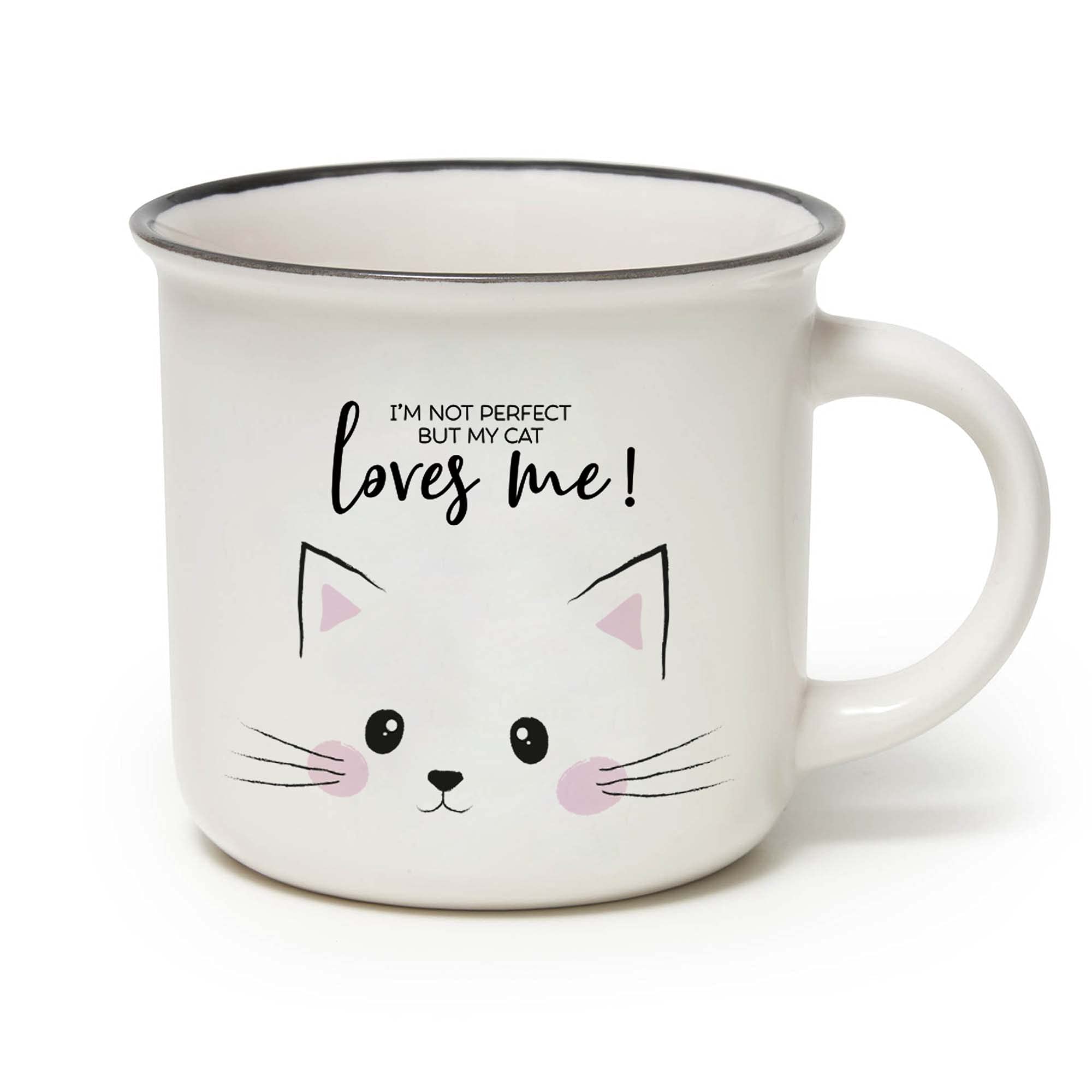 Legami Cup-Puccino Cat Mug, Bone China, Multicoloured, 350 ml